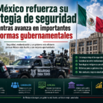 Elementos representativos de la estrategia de seguridad y las reformas gubernamentales implementadas en México para fortalecer las instituciones.